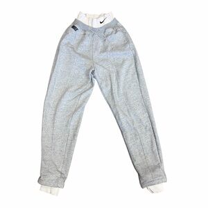 Nike Women’s Gray RARE Sweatpants Size XS White Ribbed Hem